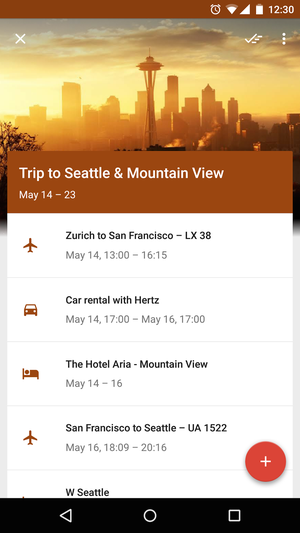 Google Inbox Trips